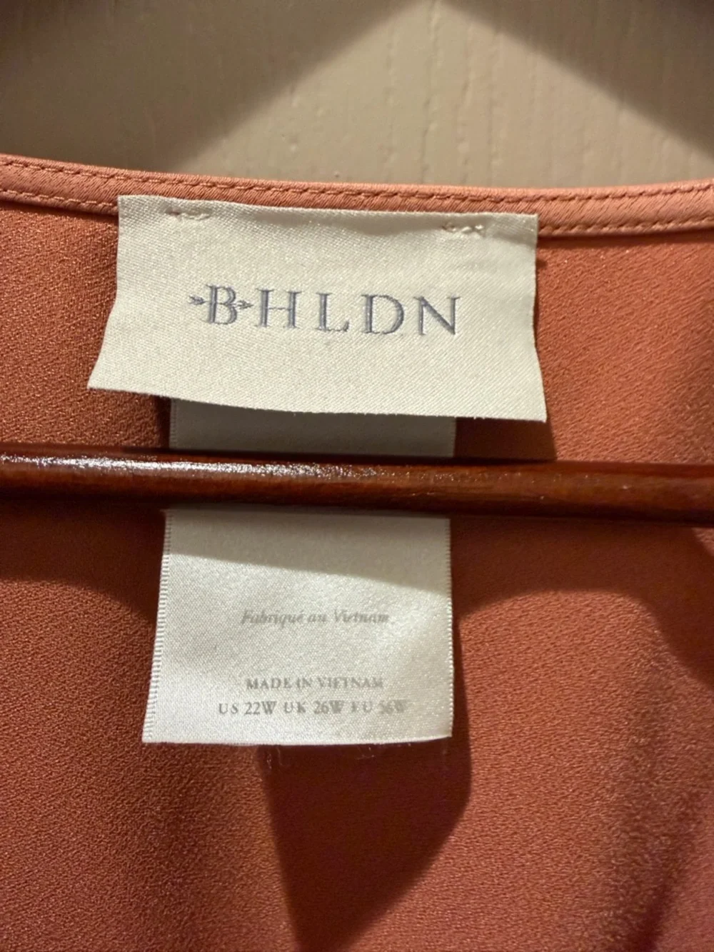 BHLDN Rust-Orange Satin Dress with Label - Picture 6 of 6